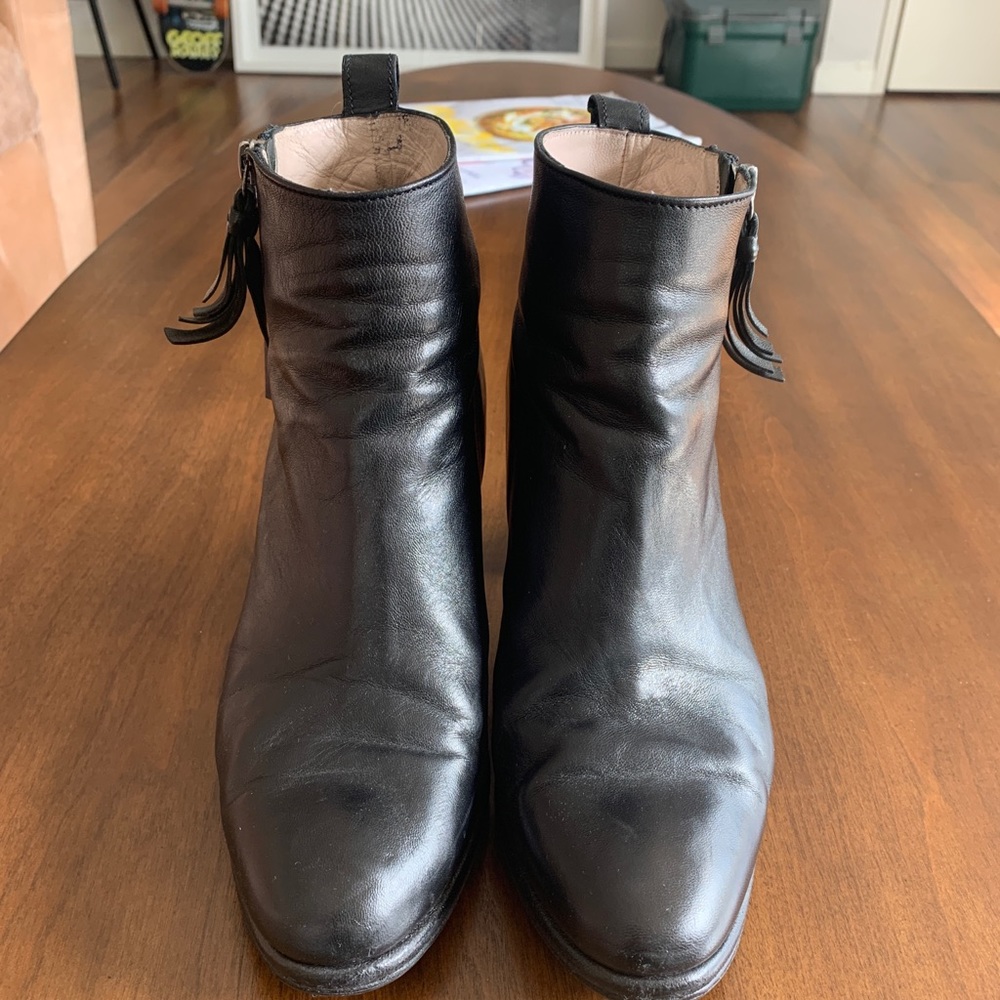 Open Ceremony black leather ankle boots